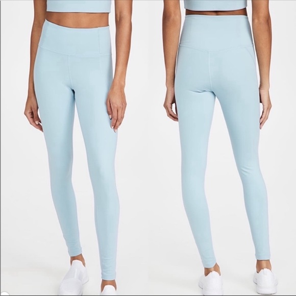 Girlfriend Collective High Rise Compressive Leggings: Sky Light Blue - Picture 1 of 13